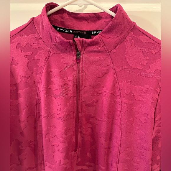 Spyder Women’s Hot Pink 1/4 Zip Activewear Sport Sweatshirt Size Large - Picture 3 of 10